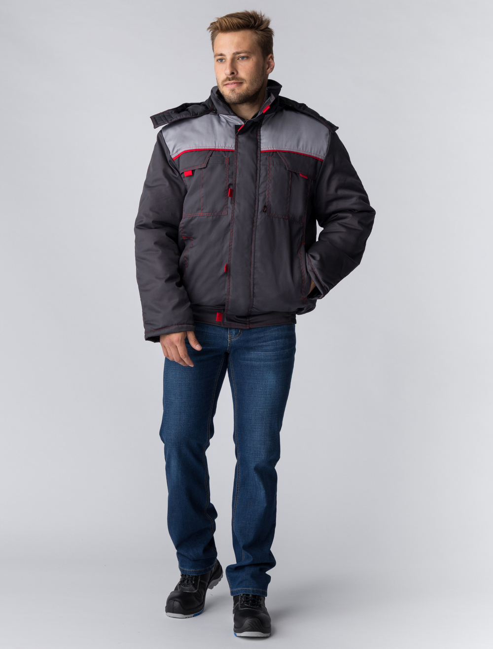 картинка Куртка зимняя укороченная Фаворит NEW (Балтекс, 210), темно-серый/серый от магазина ТД Спецодежда-Эталон