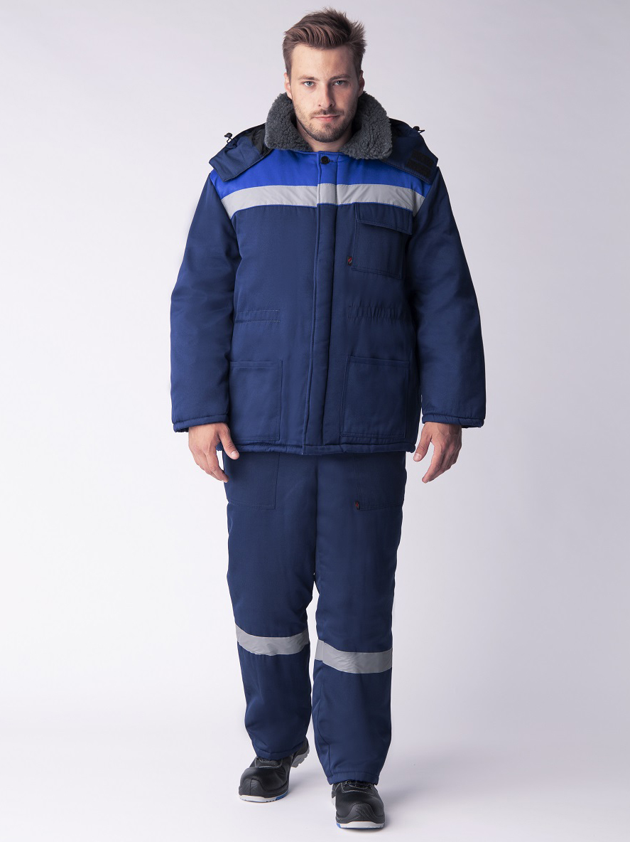 картинка Куртка зимняя Бригада СОП (тк.Смесовая,210), т.синий/васильковый от магазина ТД Спецодежда-Эталон