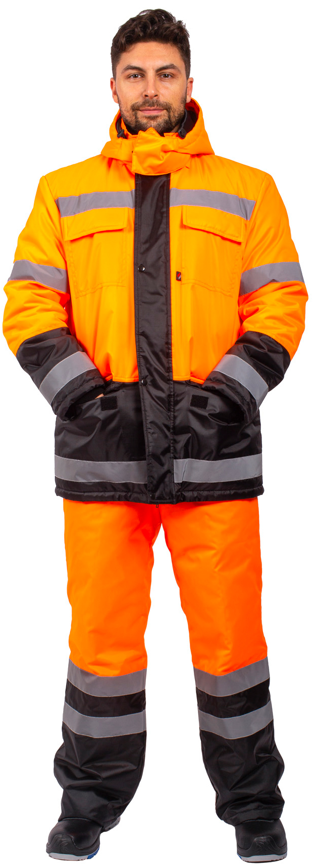 картинка Костюм зимний Дорожник (тк.Оксфорд) брюки, оранжевый/черный от магазина ТД Спецодежда-Эталон