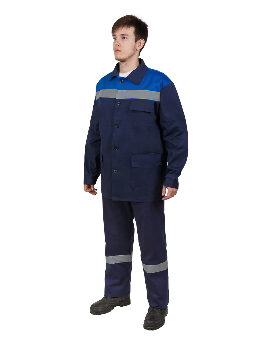 картинка Костюм Производственник СОП (тк.Саржа,230) брюки, т.синий/васильковый от магазина ТД Спецодежда-Эталон
