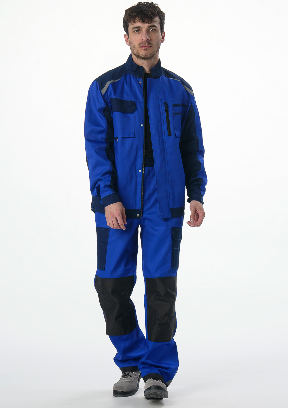 картинка Костюм Милан-Лайт МВО (тк.Балтекс,210) брюки, васильковый/т.синий от магазина ТД Спецодежда-Эталон