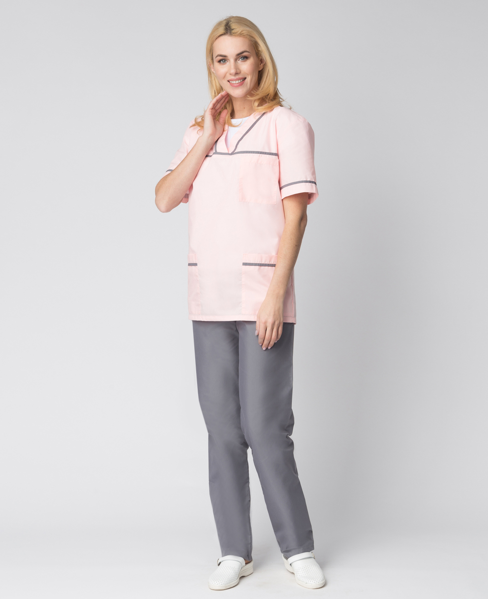 картинка Женский костюм Ирис (ткань ТиСи), розовый/серый от магазина ТД Спецодежда-Эталон