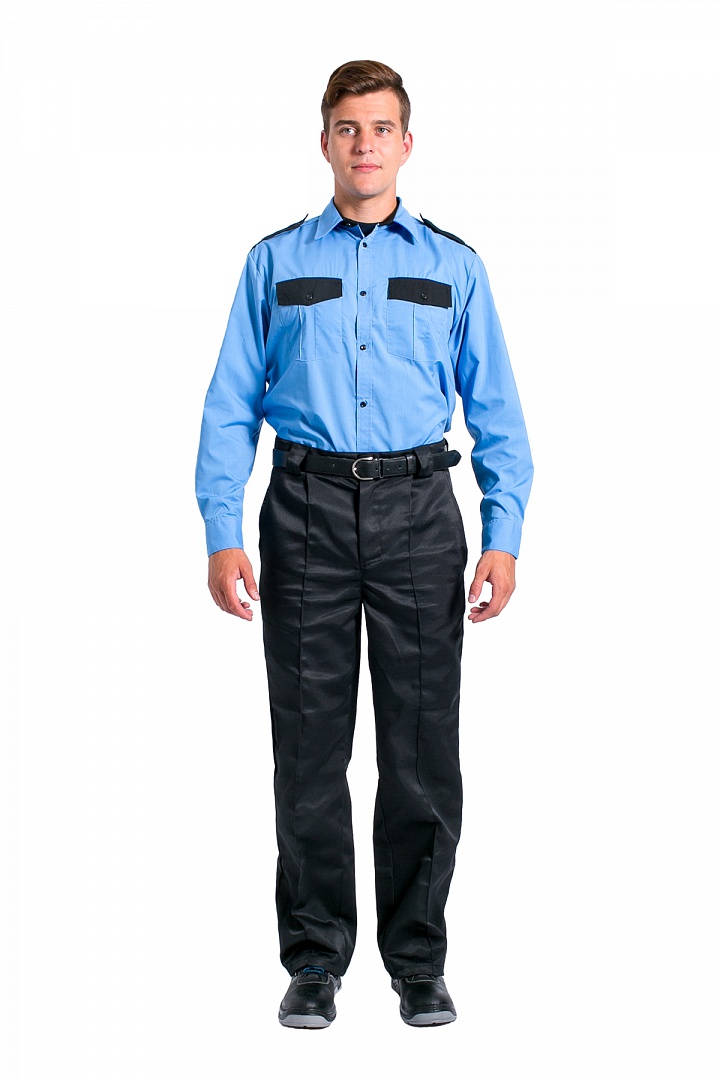 картинка Рубашка охранника с длинным рукавом мужская, голубой от магазина ТД Спецодежда-Эталон